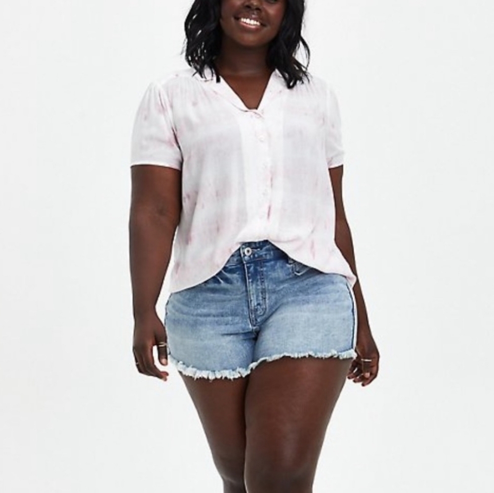 Torrid Challis Dolman Button-Down Shirt